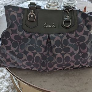 Coach Pink and Grey Satchel